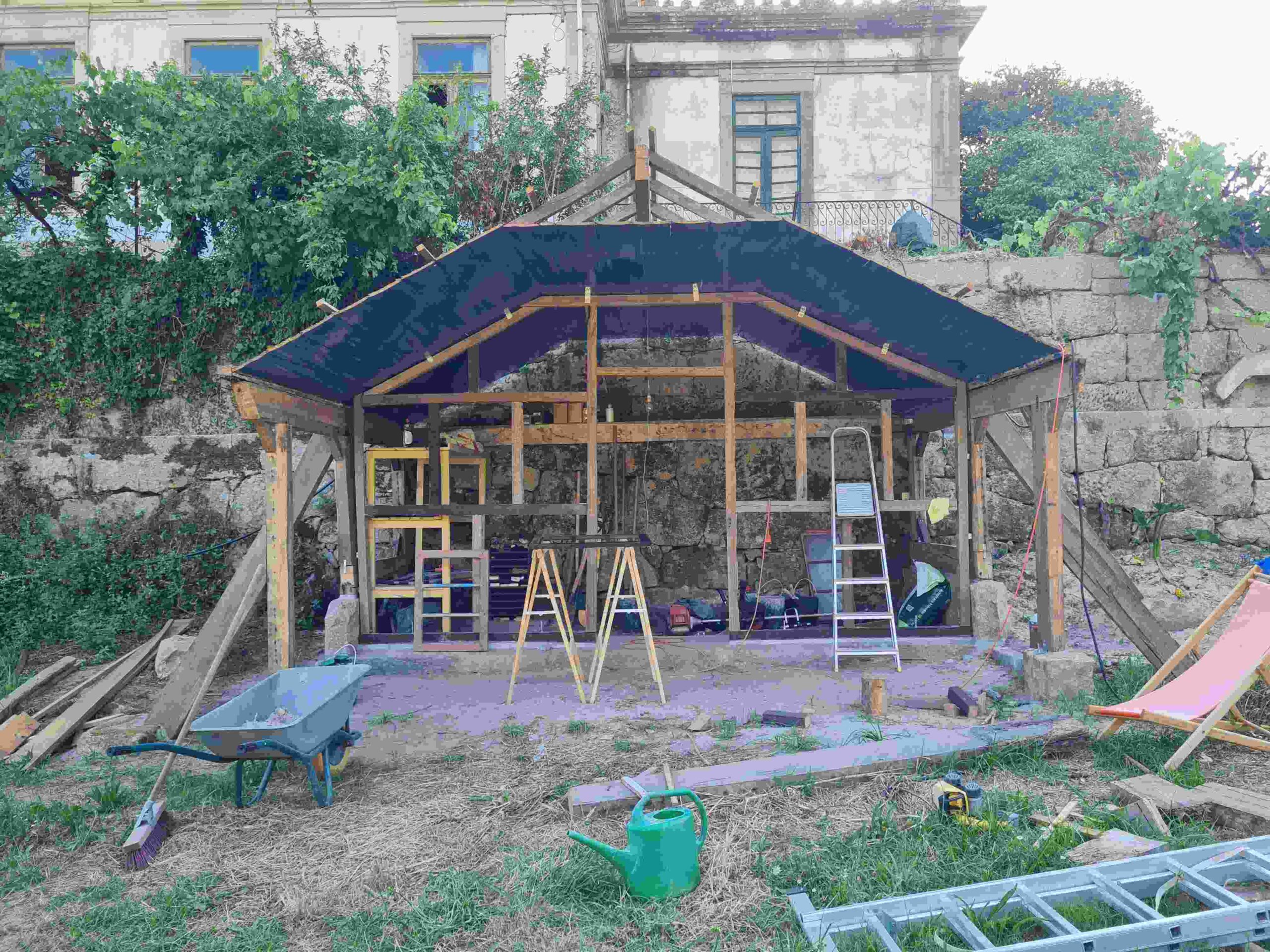 Gartenschuppen in Arbeit Garden shed in progress